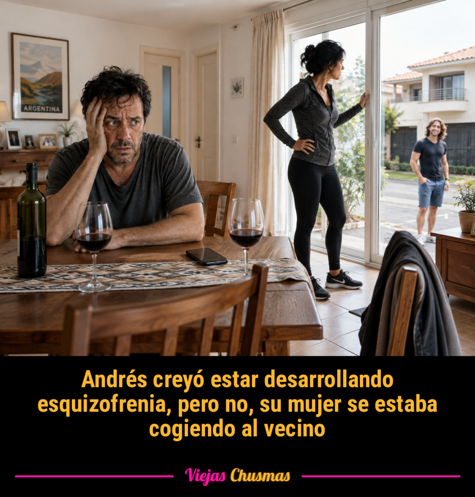 Hombre confundido mientras sospecha que algo extraño ocurre en su casa