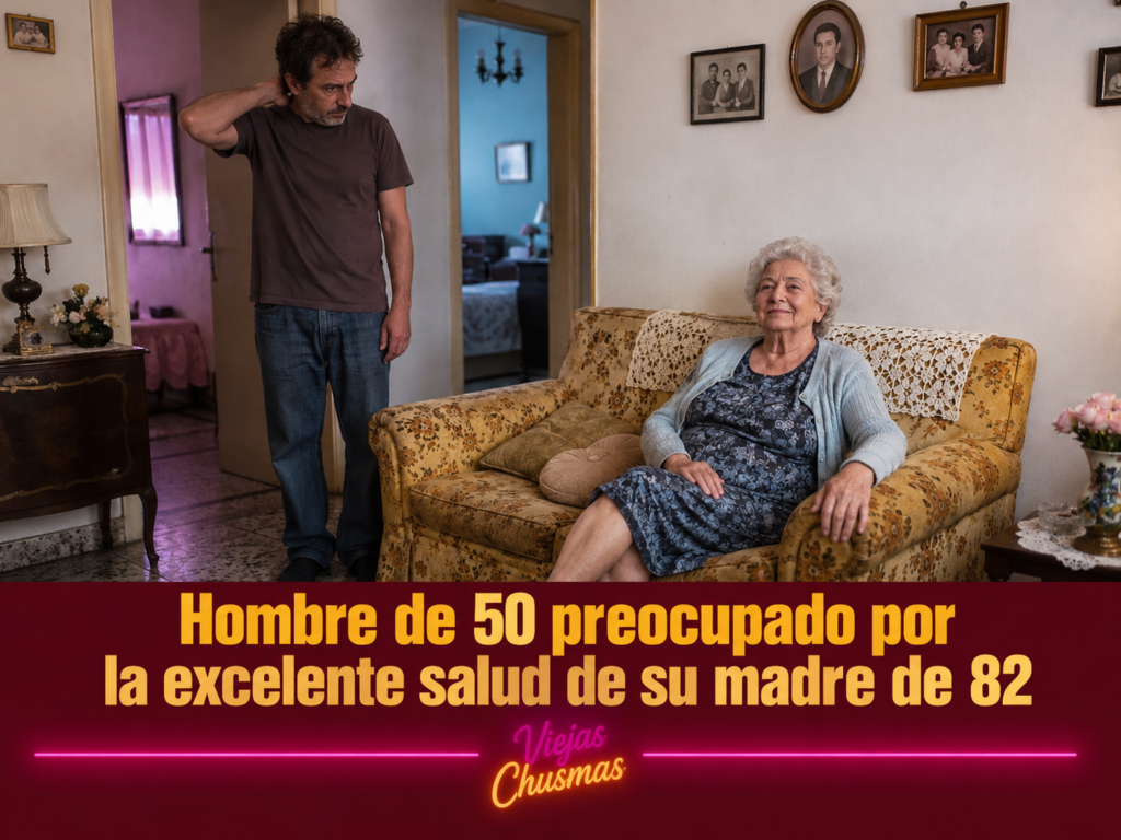 Hombre de 50 años junto a su madre de 82 en excelente estado de salud