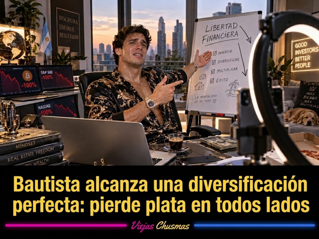 Hombre revisando inversiones con pérdidas en distintos mercados