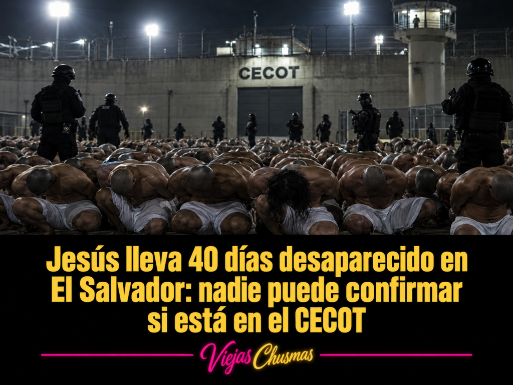 Representación satírica de Jesús desaparecido en El Salvador